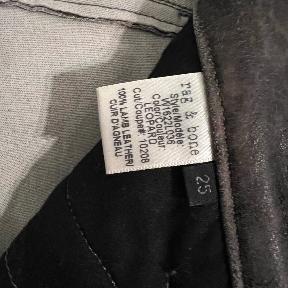Rag&Bone Leopard print leather super stretchy skinny jeans - Picture 8 of 9